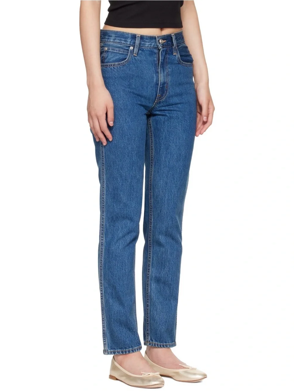SLVRLAKE Virginia Slims Women’s Blue High Rise Slim Fit Denim Jeans Size 24 - Picture 3 of 16